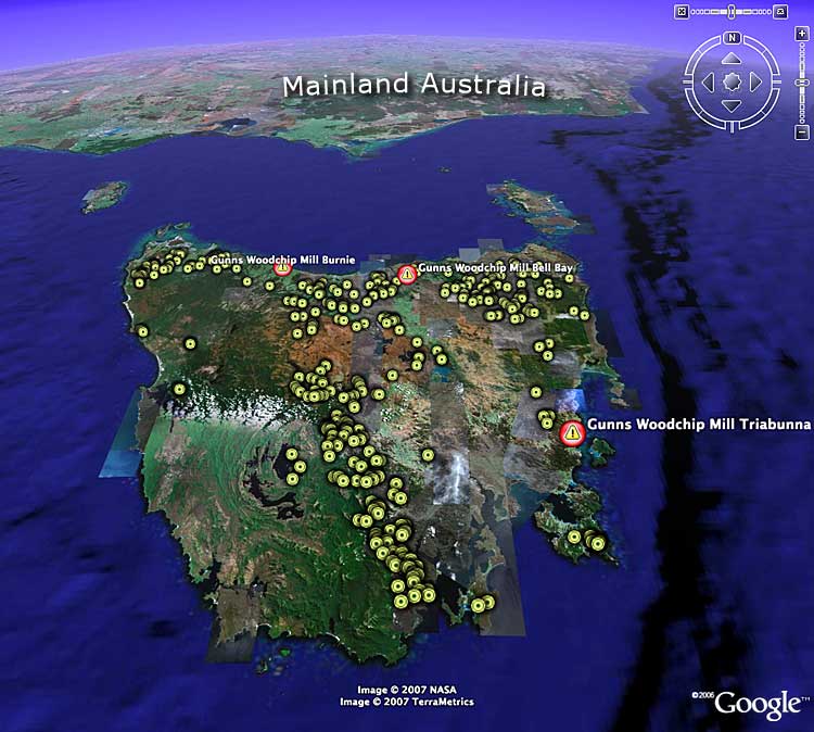 Google Earth Exposes Tasmanian Logging